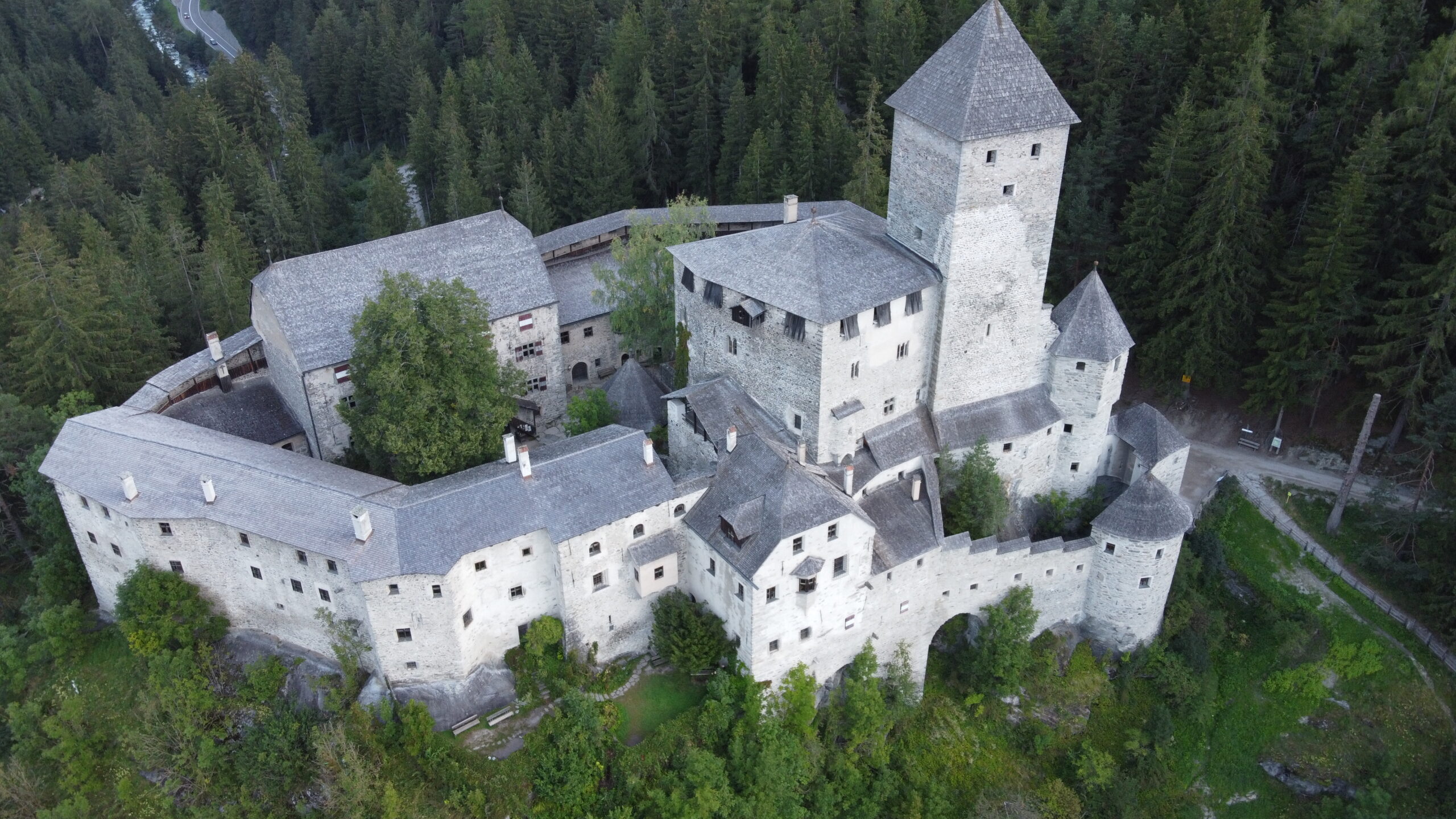 Detail von Burg Taufers